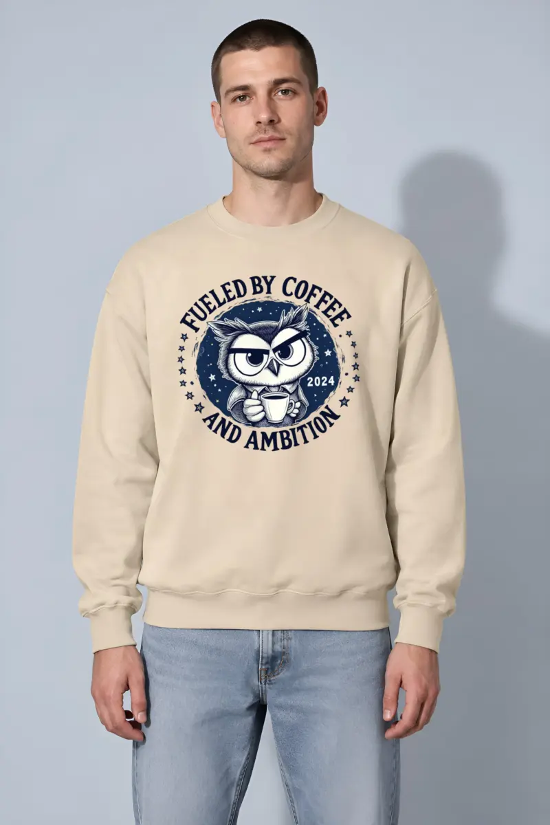 "Fueled By Coffee" Heavy Blend Unisex Crewneck Sweatshirt