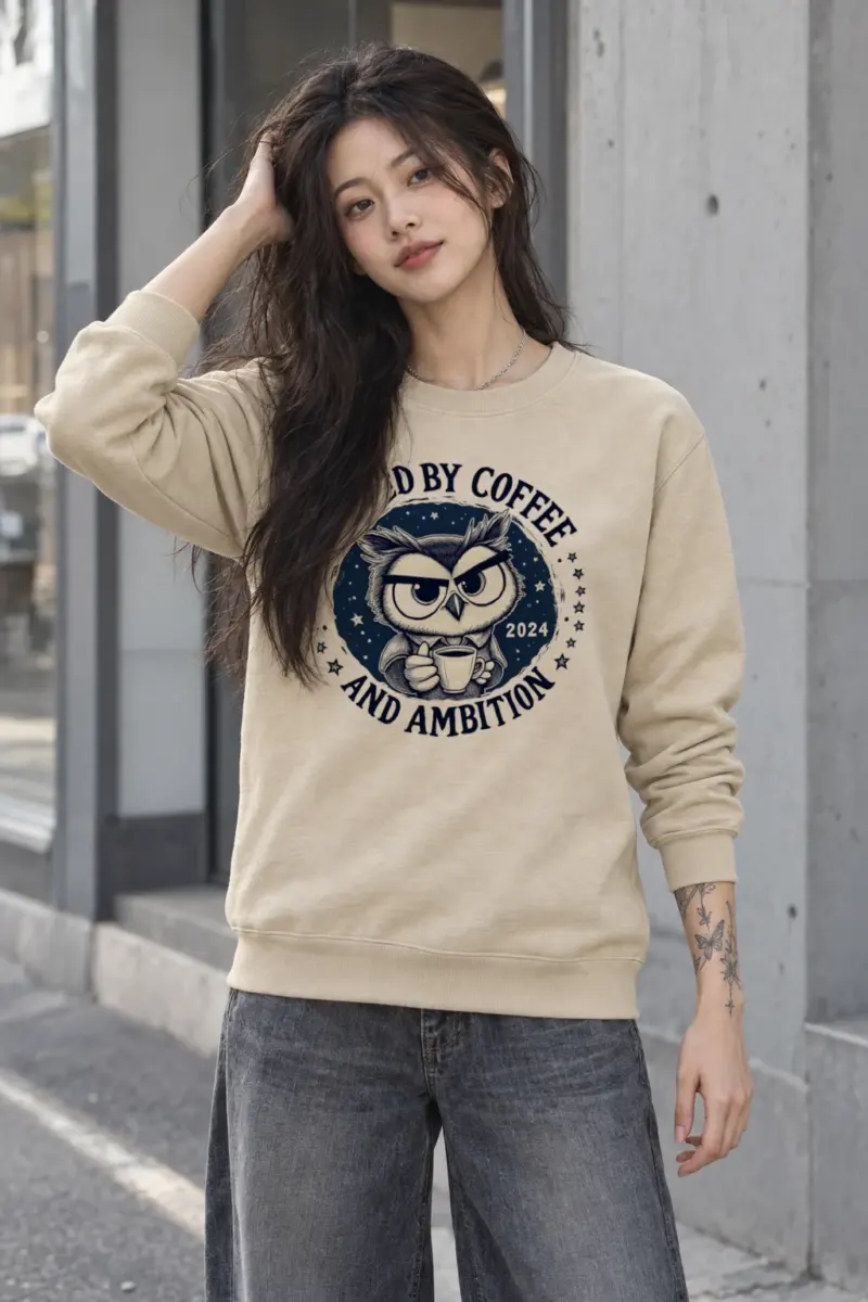 "Fueled By Coffee" Heavy Blend Unisex Crewneck Sweatshirt