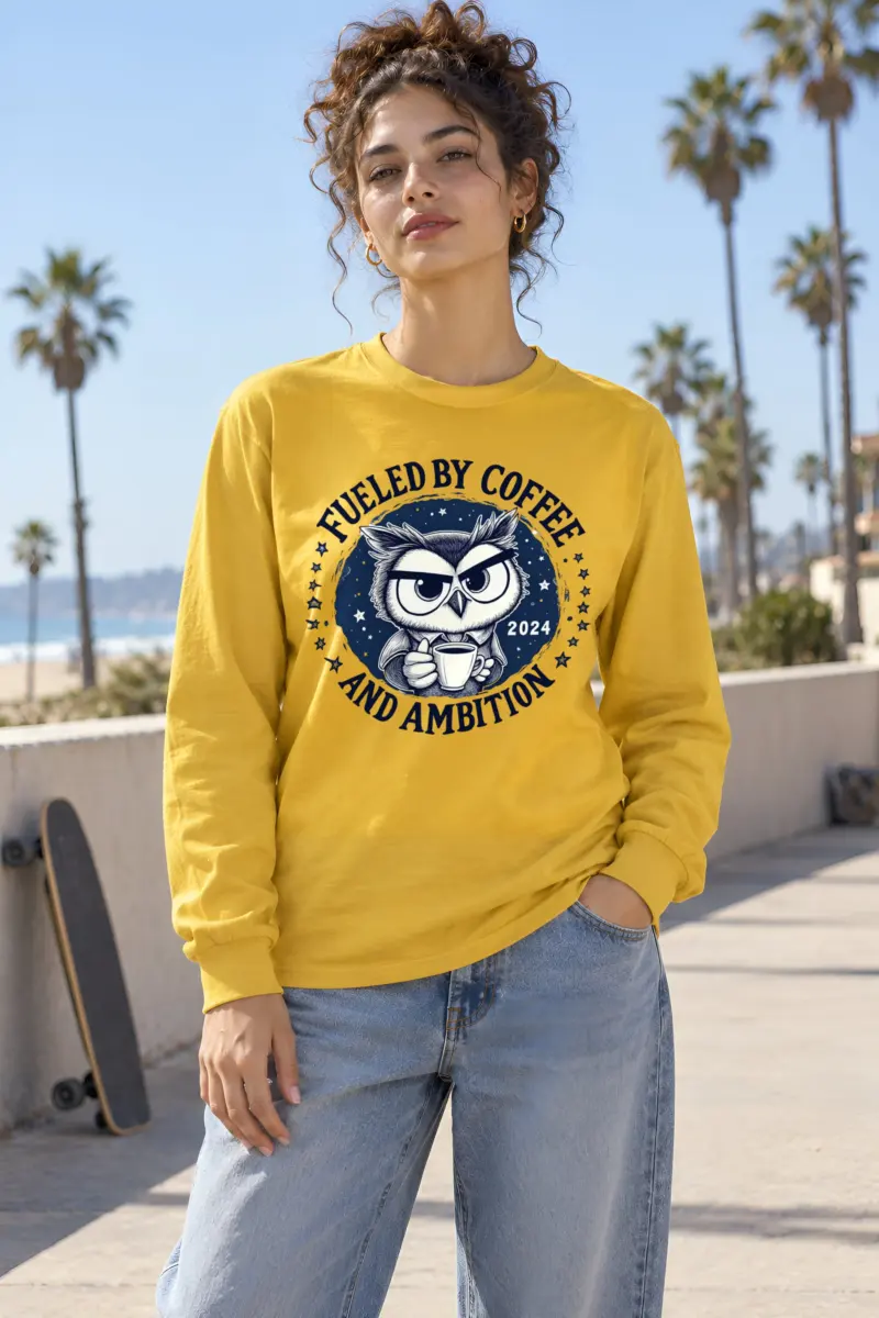"Fueled By Coffee" Unisex Longsleeve T-shirt