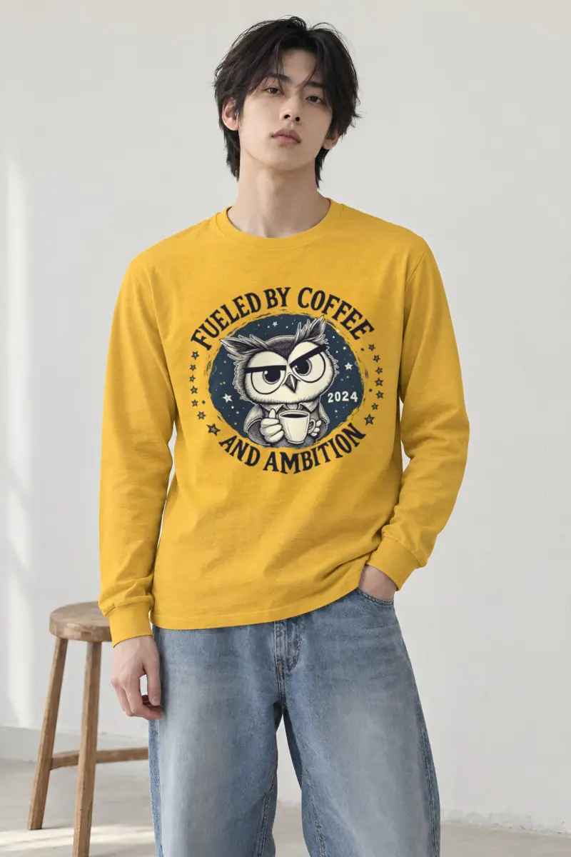 "Fueled By Coffee" Unisex Longsleeve T-shirt