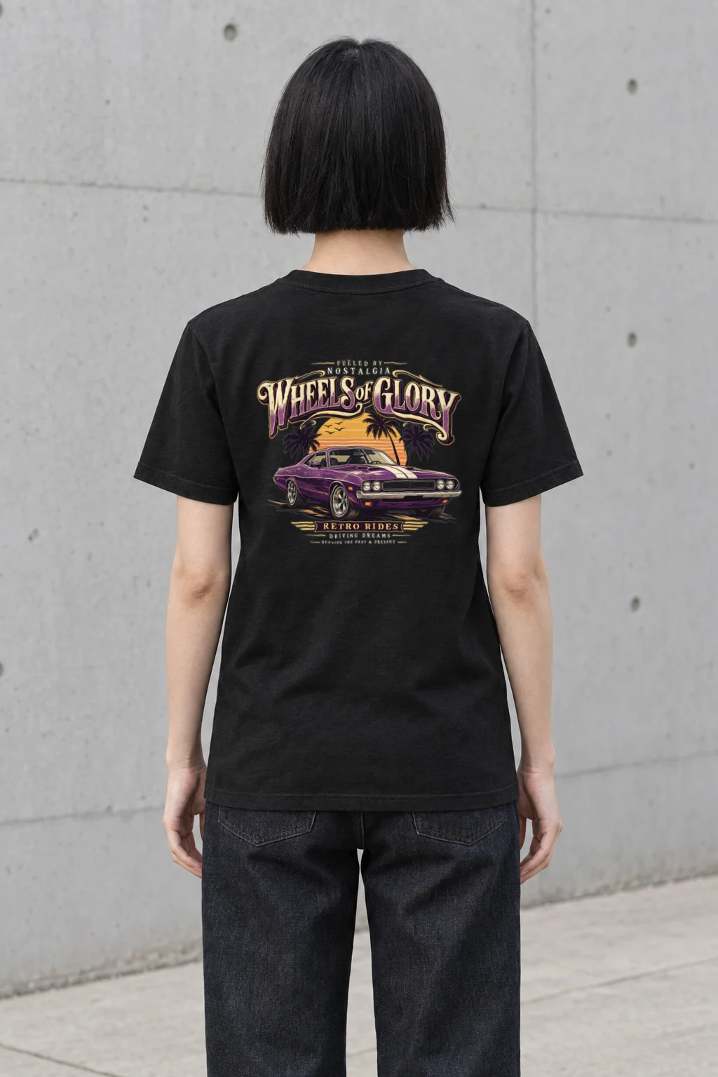 "Fueled By Nostalgia" Heavyweight Unisex Crewneck T-shirt | Gildan 5000