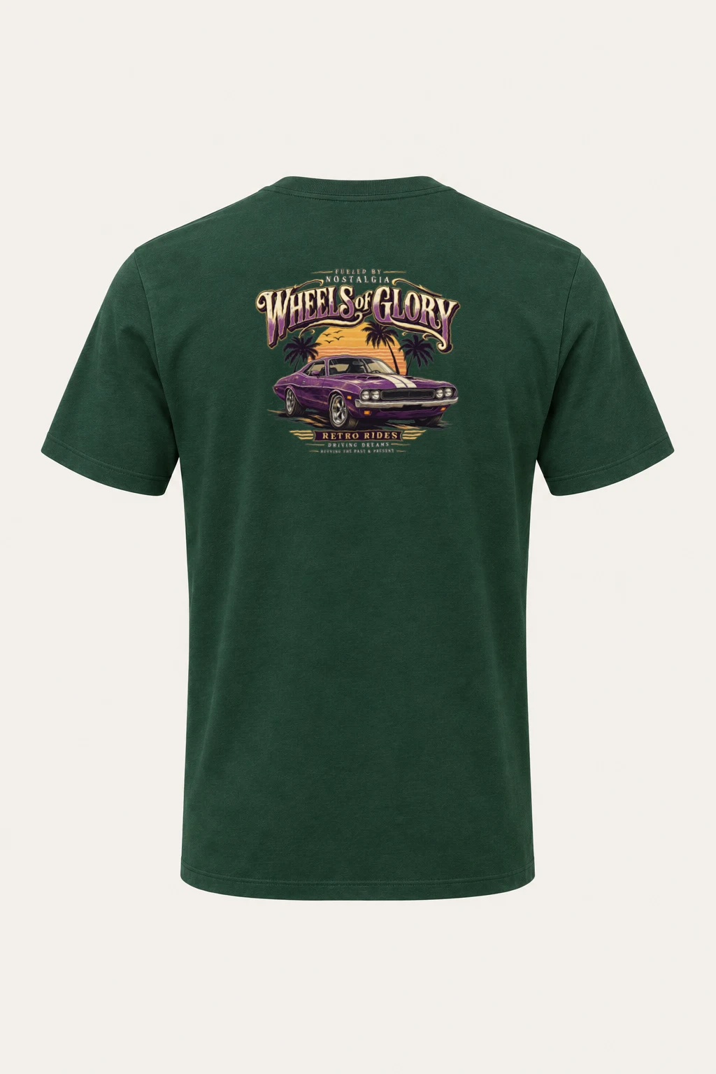 "Fueled By Nostalgia" Heavyweight Unisex Crewneck T-shirt | Gildan 5000