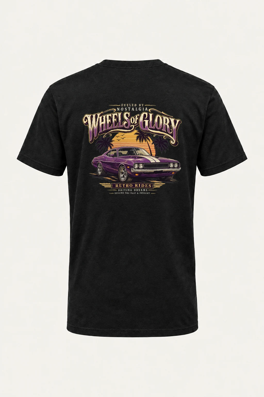 "Fueled By Nostalgia" Heavyweight Unisex Crewneck T-shirt | Gildan 5000