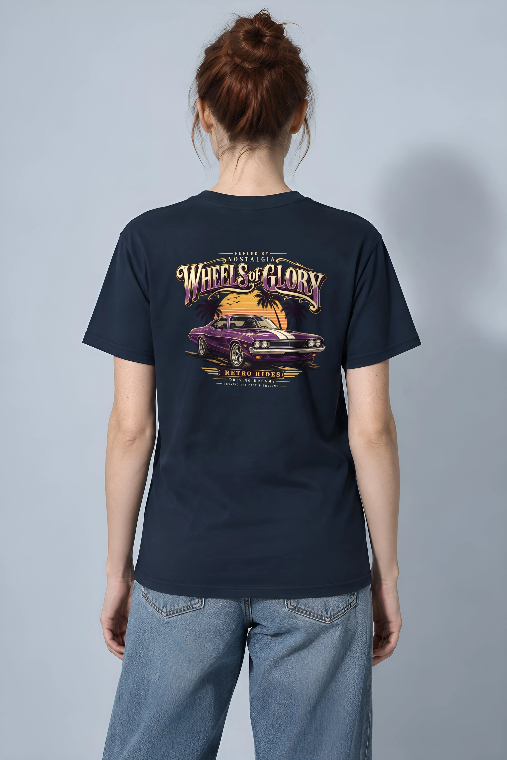 "Fueled By Nostalgia" Heavyweight Unisex Crewneck T-shirt