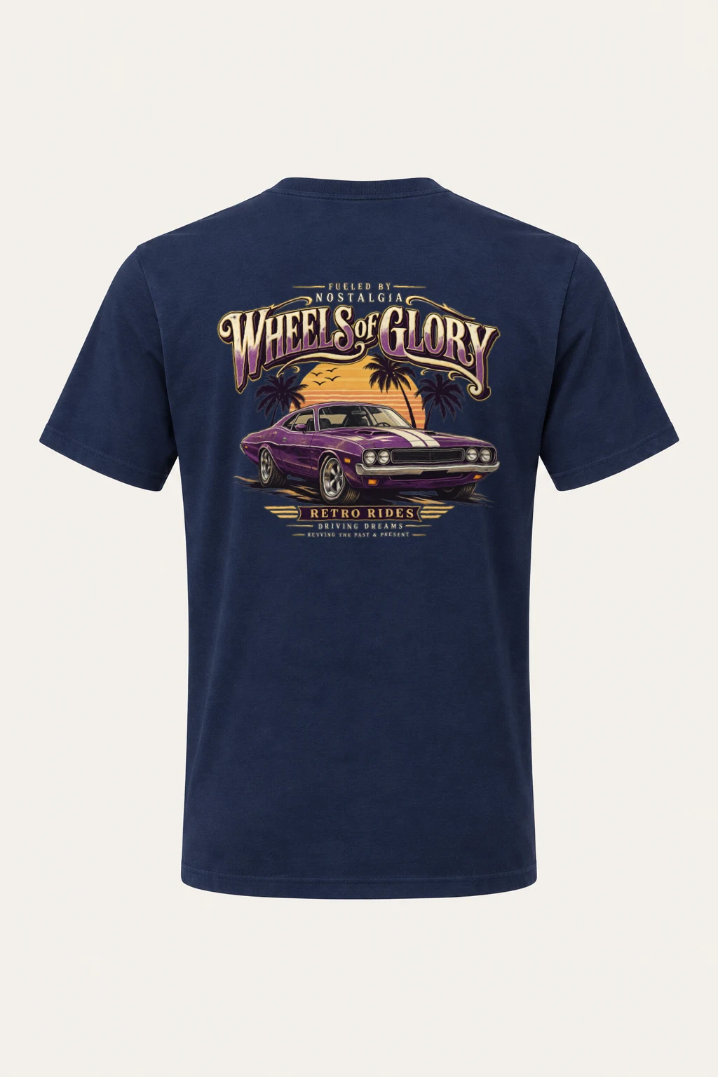 "Fueled By Nostalgia" Heavyweight Unisex Crewneck T-shirt | Gildan 5000