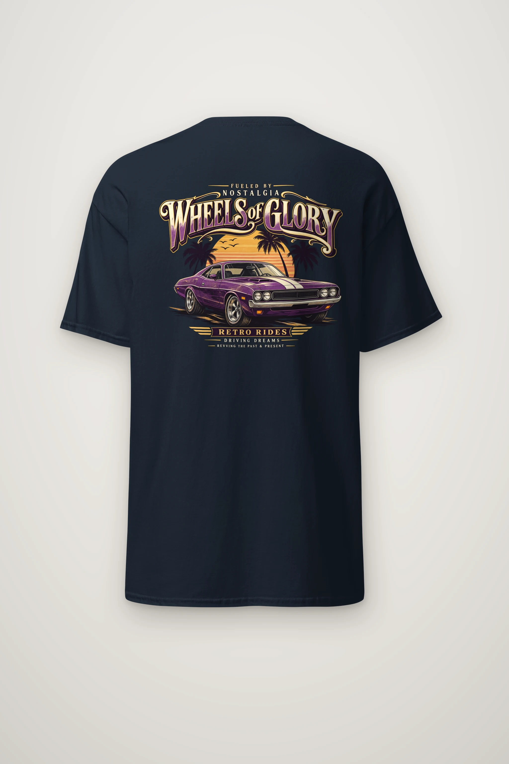 "Fueled By Nostalgia" Heavyweight Unisex Crewneck T-shirt
