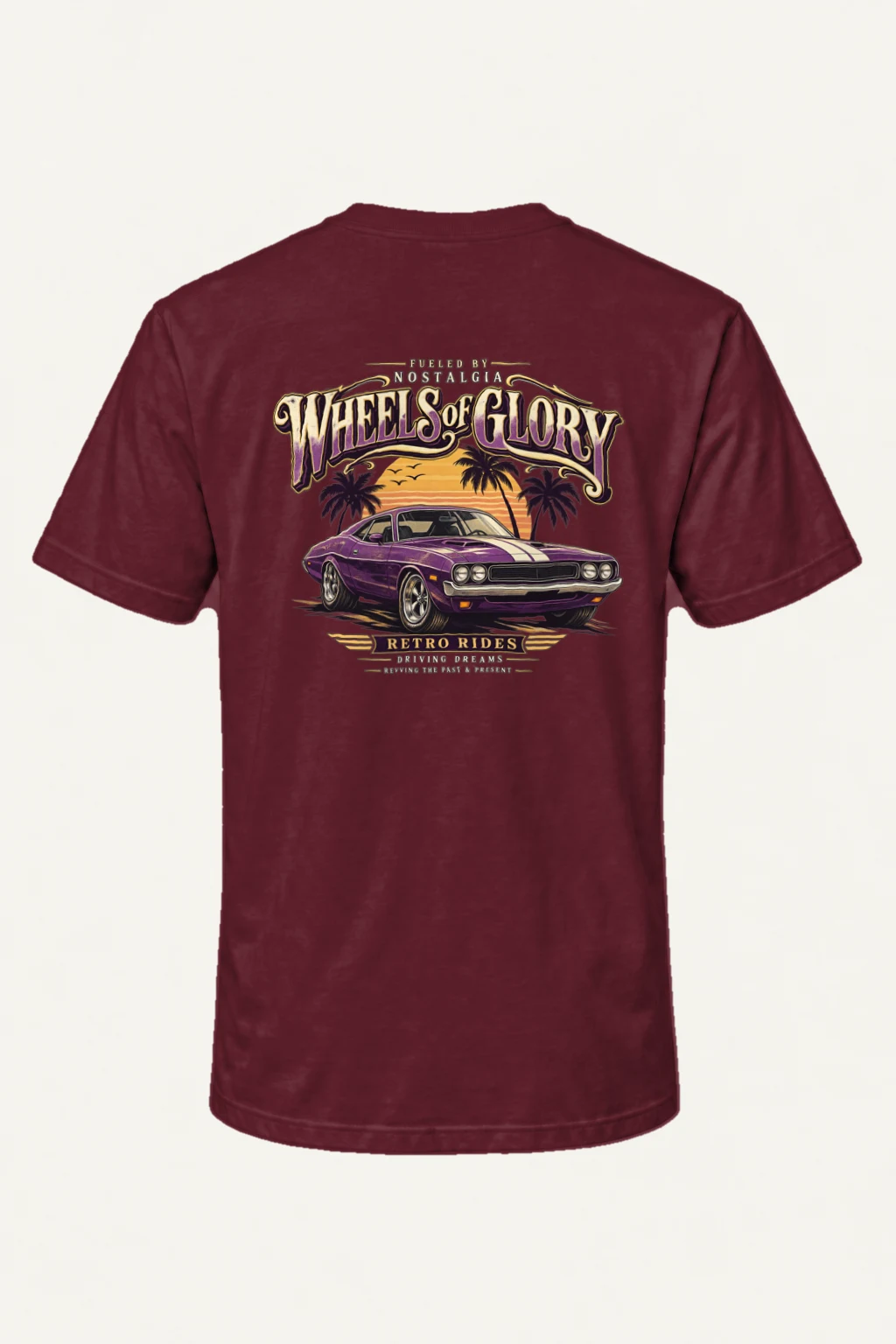 "Fueled By Nostalgia" Heavyweight Unisex Crewneck T-shirt | Gildan 5000