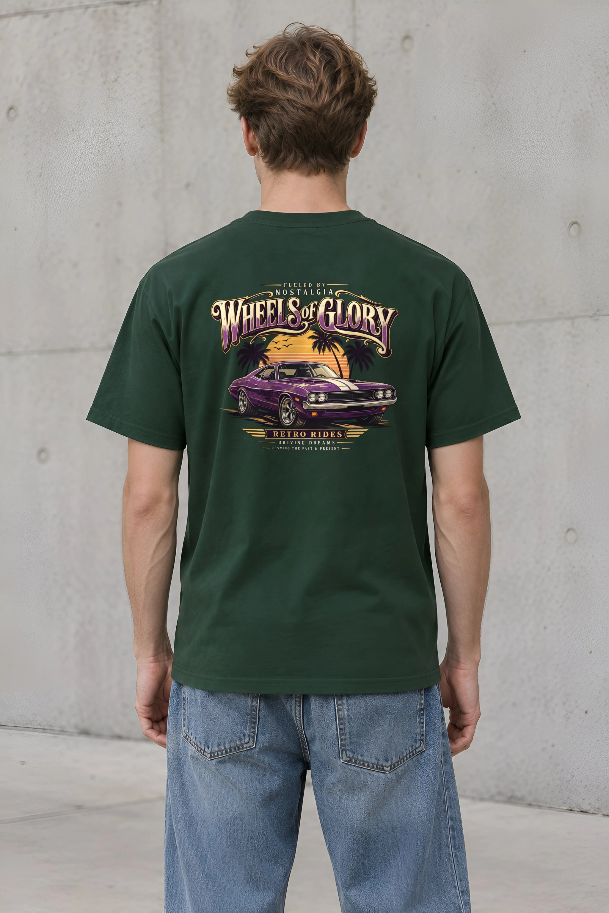 "Fueled By Nostalgia" Heavyweight Unisex Crewneck T-shirt