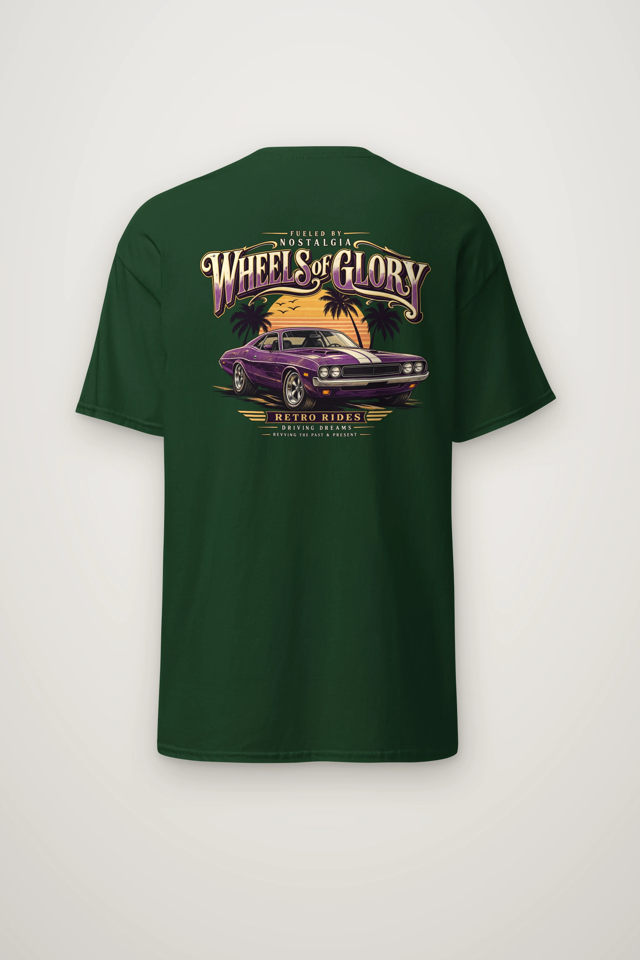 "Fueled By Nostalgia" Heavyweight Unisex Crewneck T-shirt