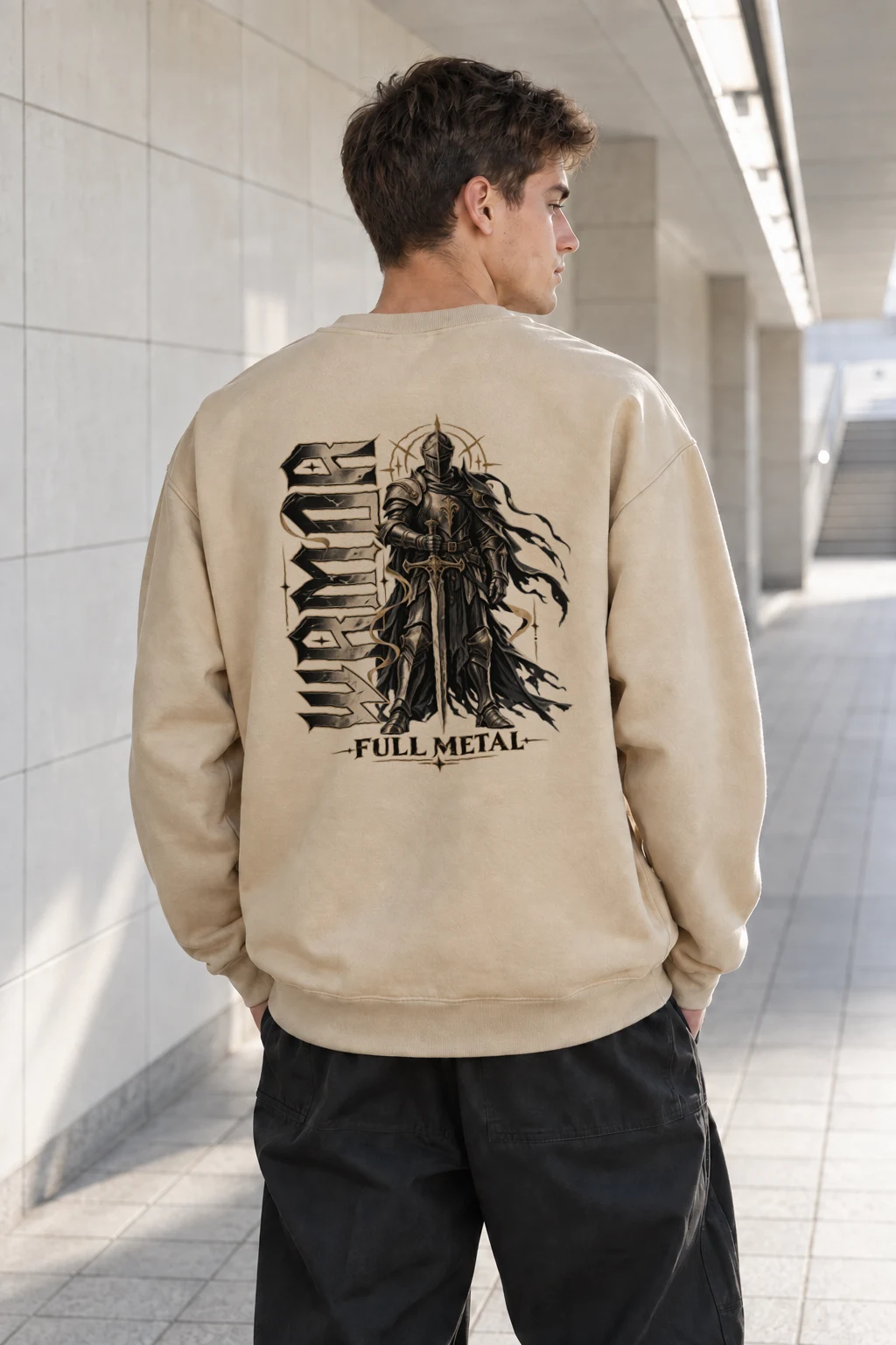 "Full Metal Knight" Heavy Blend Unisex Crewneck Sweatshirt | Gildan 18000