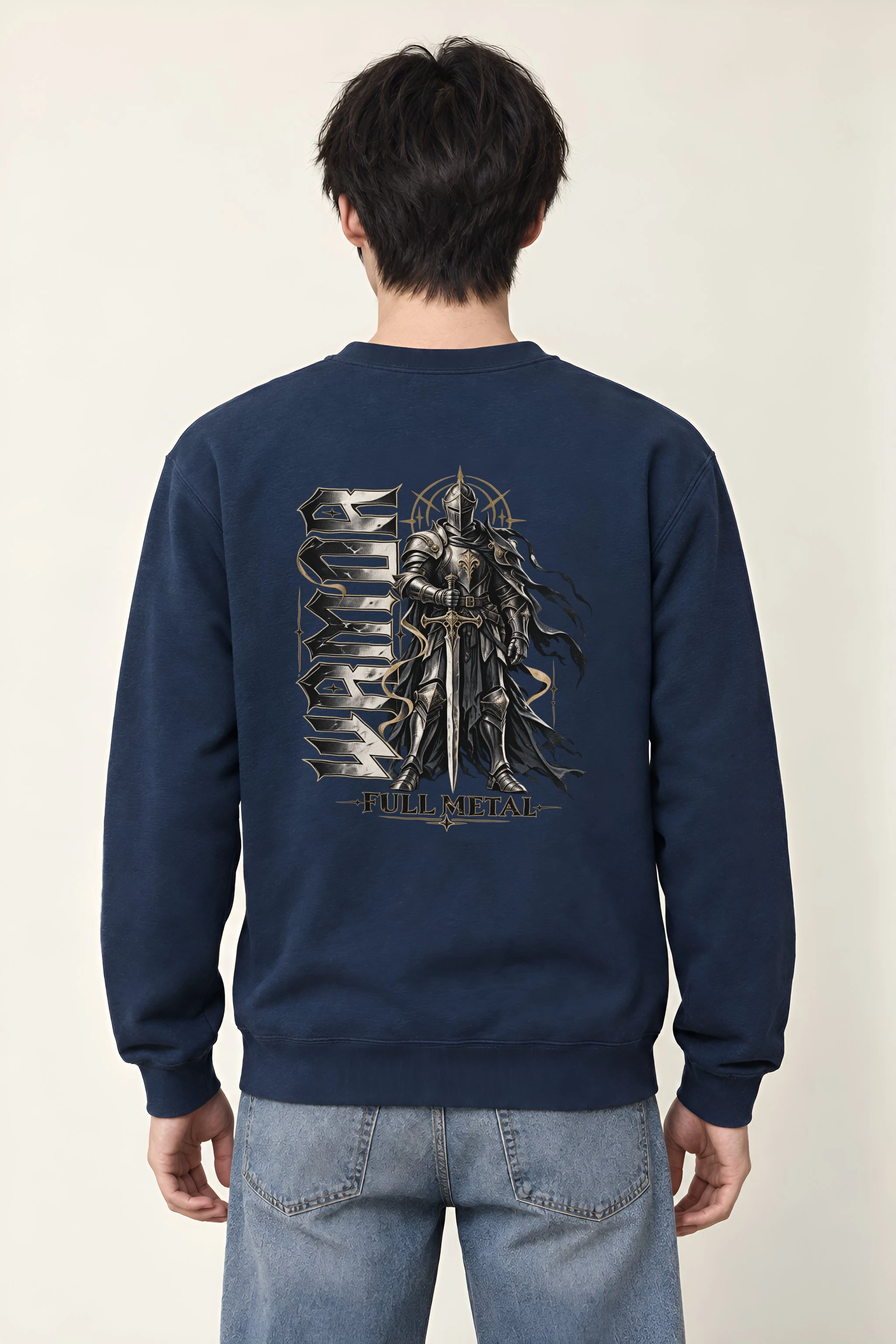 "Full Metal Knight" Heavy Blend Unisex Crewneck Sweatshirt