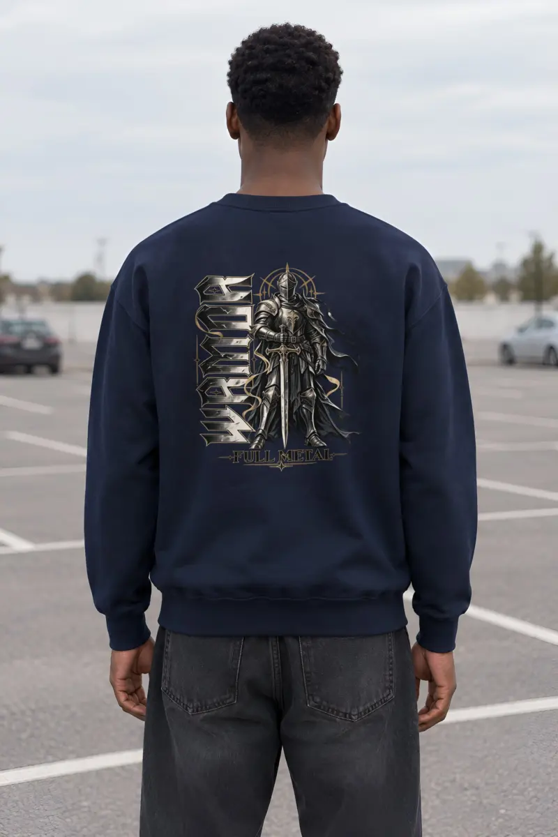 "Full Metal Knight" Heavy Blend Unisex Crewneck Sweatshirt