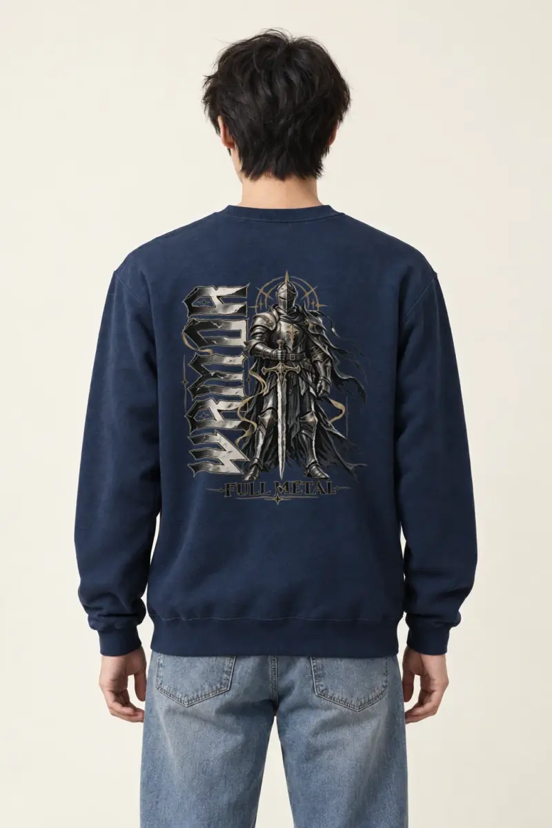 "Full Metal Knight" Heavy Blend Unisex Crewneck Sweatshirt | Gildan 18000