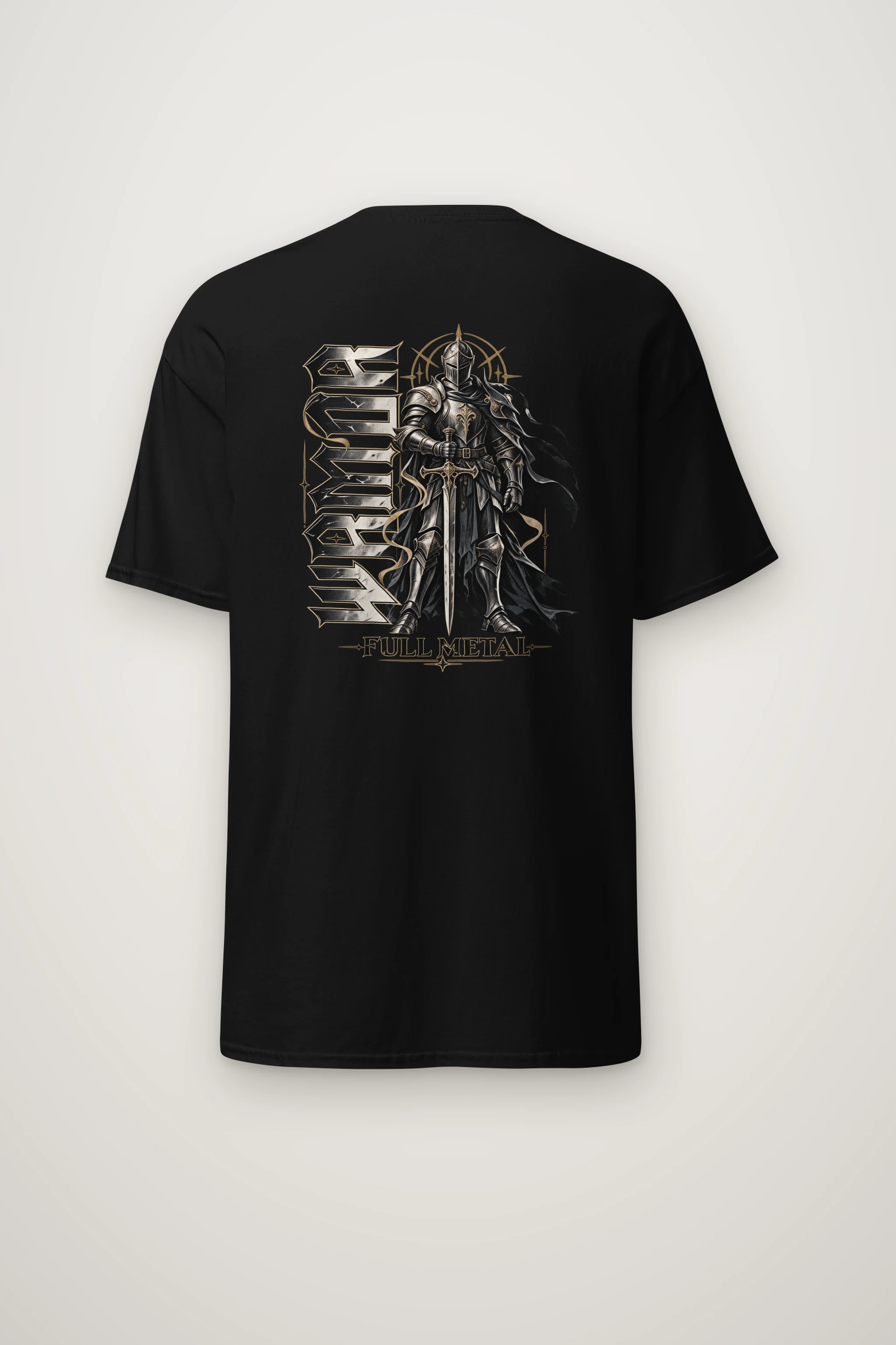 "Full Metal Knight" Heavyweight Unisex Crewneck T-shirt