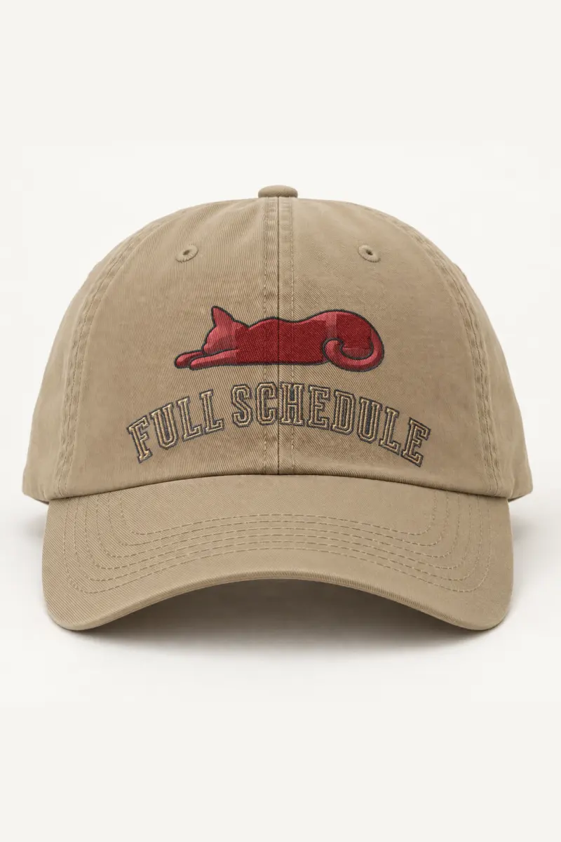 "Full Schedule Cat" Classic Dad Hat · Embroidered