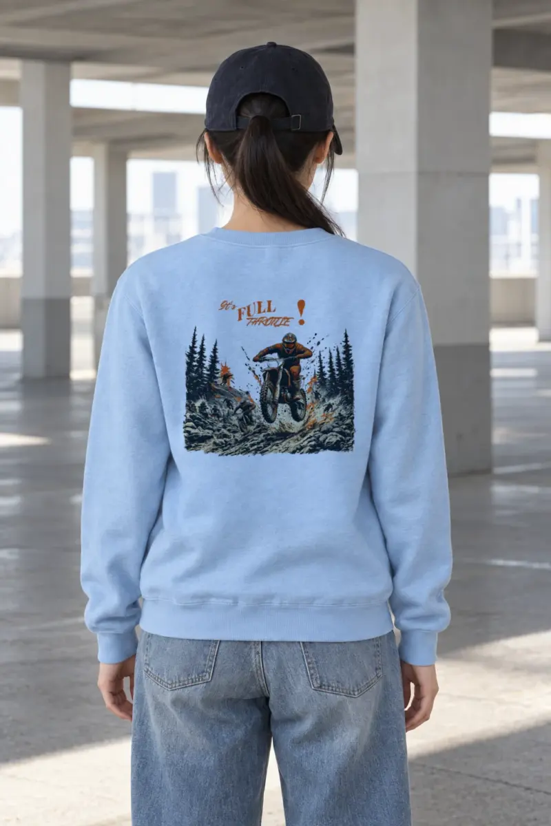 "Full Throttle" Heavy Blend Unisex Crewneck Sweatshirt | Gildan 18000