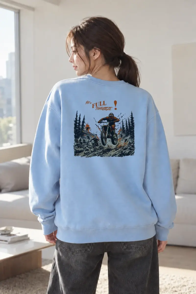 “Full Throttle” Heavy Blend Unisex Crewneck Sweatshirt | Gildan 18000