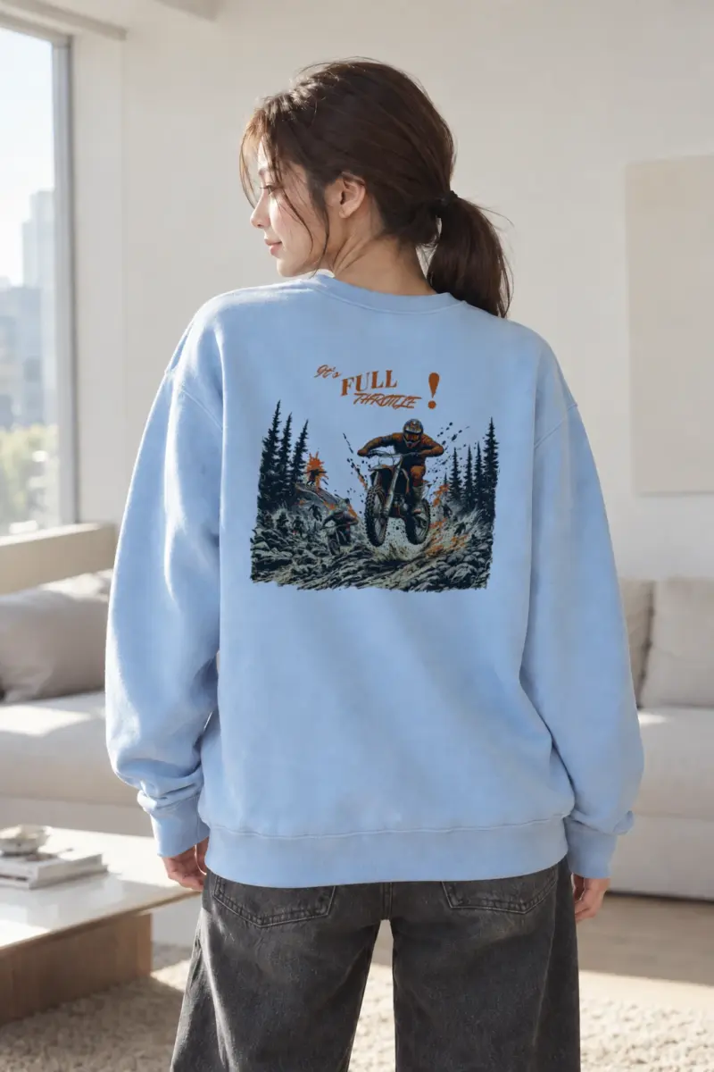 "Full Throttle" Heavy Blend Unisex Crewneck Sweatshirt | Gildan 18000