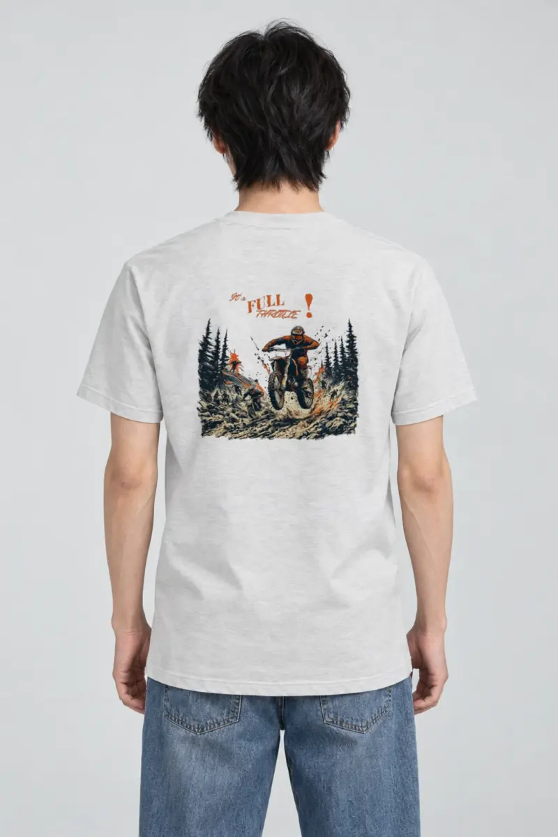 "Full Throttle" Heavyweight Unisex Crewneck T-shirt
