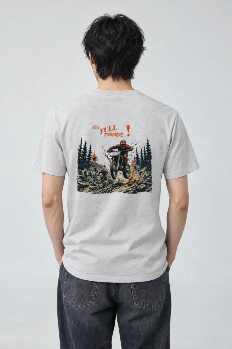 "Full Throttle" Heavyweight Unisex Crewneck T-shirt | Gildan 5000
