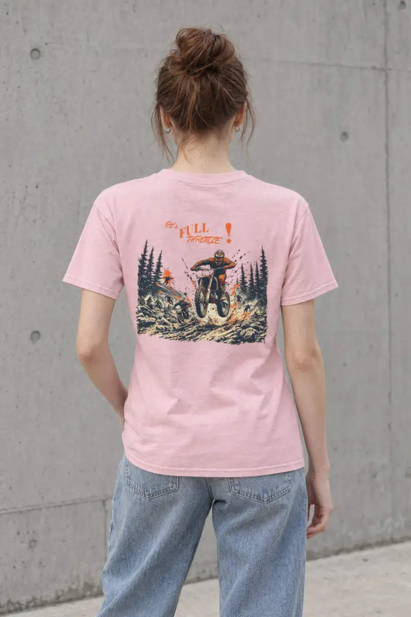 "Full Throttle" Heavyweight Unisex Crewneck T-shirt