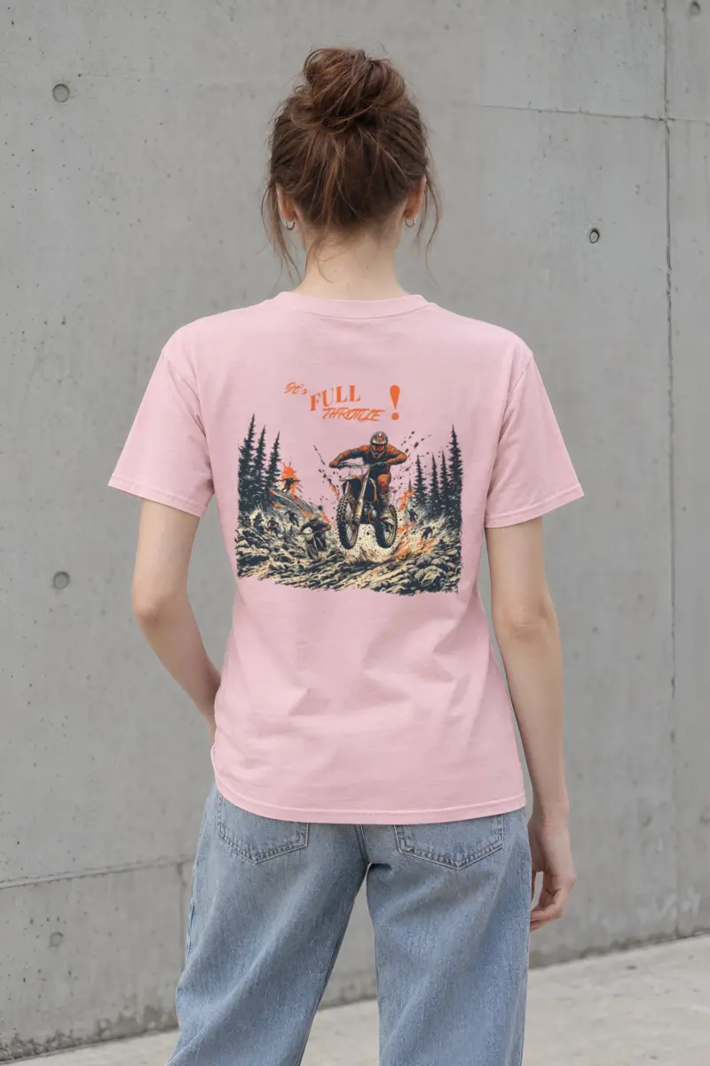 "Full Throttle" Heavyweight Unisex Crewneck T-shirt
