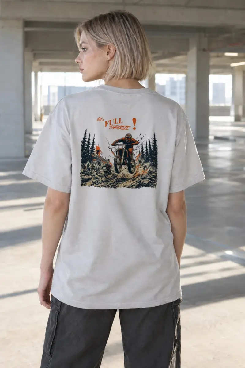 “Full Throttle” Heavyweight Unisex Crewneck T-shirt | Gildan 5000