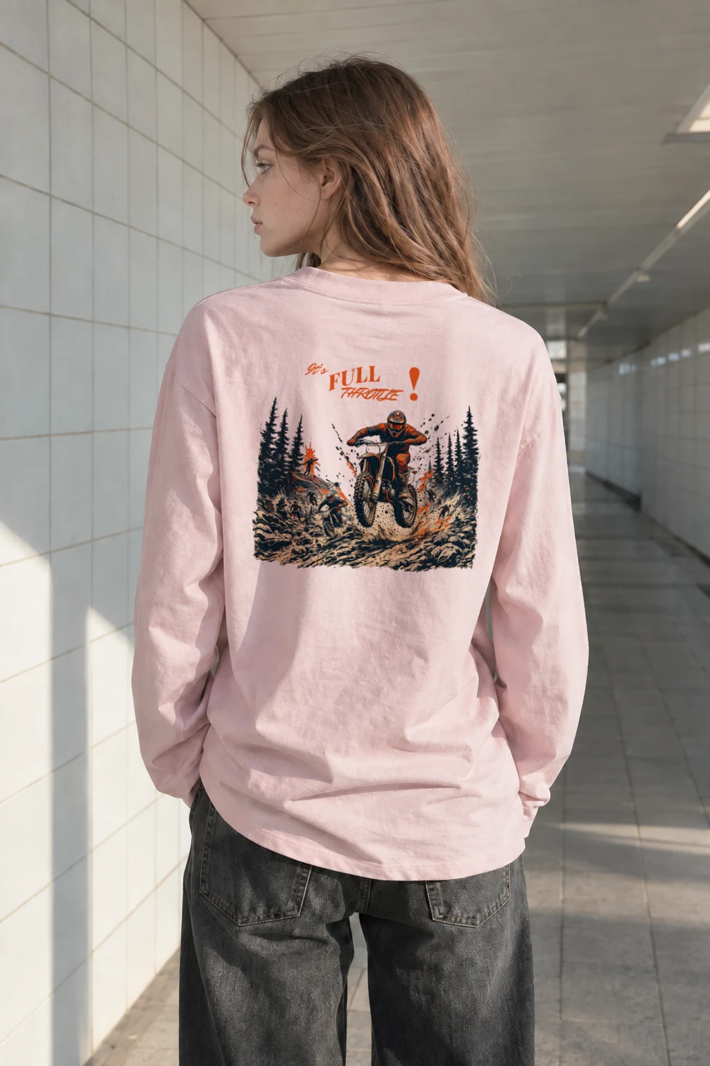 "Full Throttle" Unisex Longsleeve T-shirt | Gildan 2400