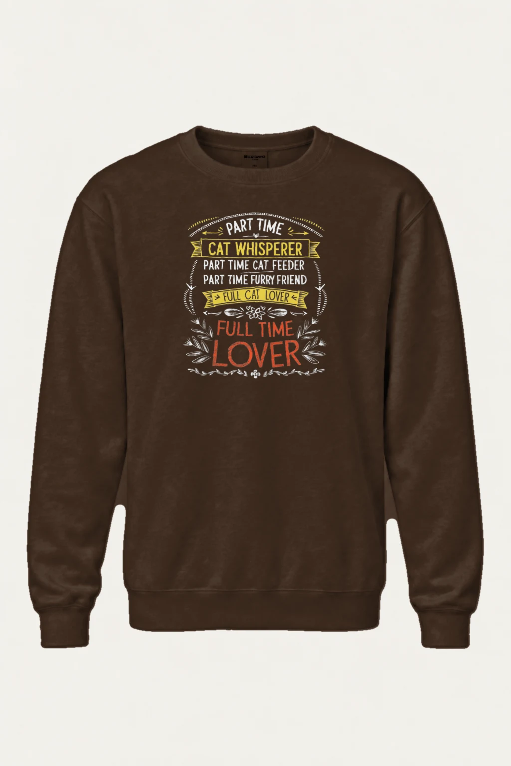 "Full Time Cat Lover" Heavy Blend Unisex Crewneck Sweatshirt | Gildan 18000