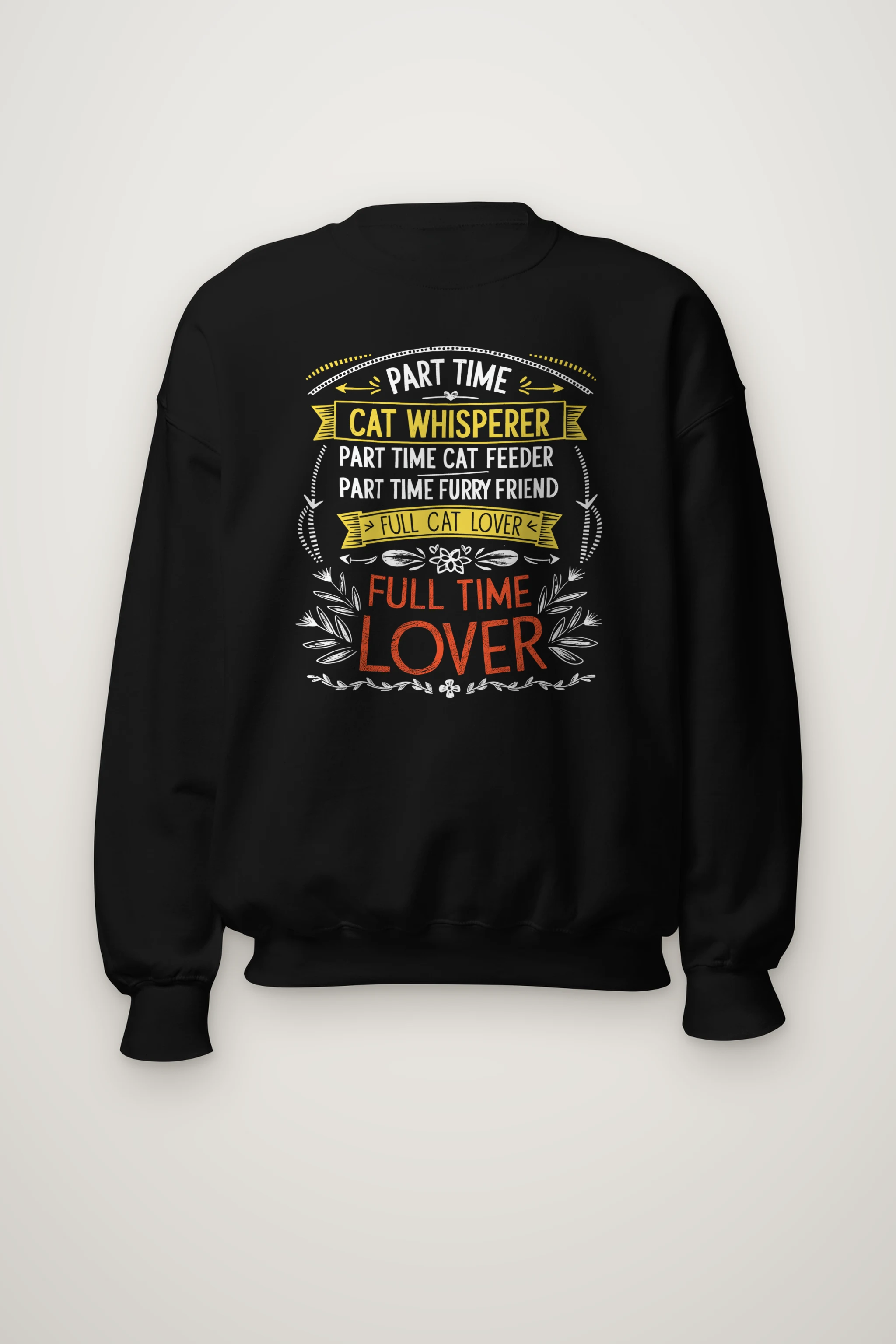 "Full Time Cat Lover" Heavy Blend Unisex Crewneck Sweatshirt