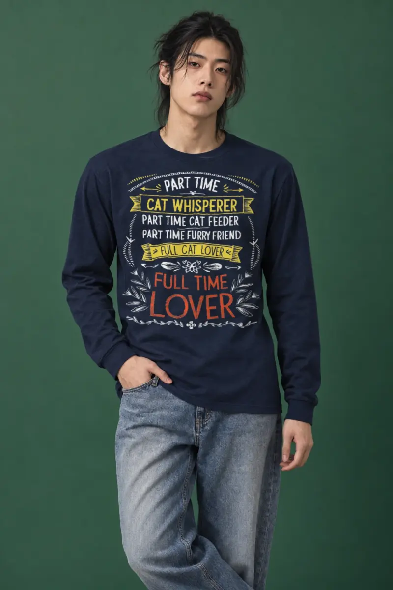 "Full Time Cat Lover" Unisex Longsleeve T-shirt