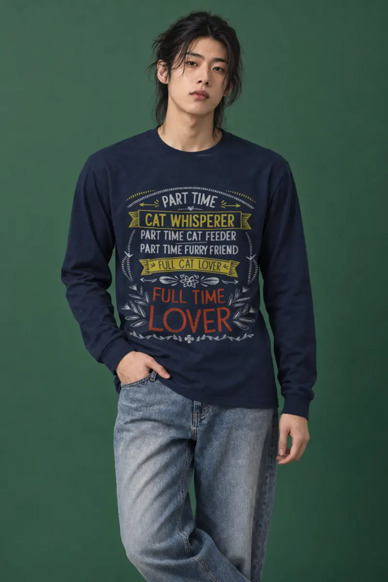 "Full Time Cat Lover" Unisex Longsleeve T-shirt