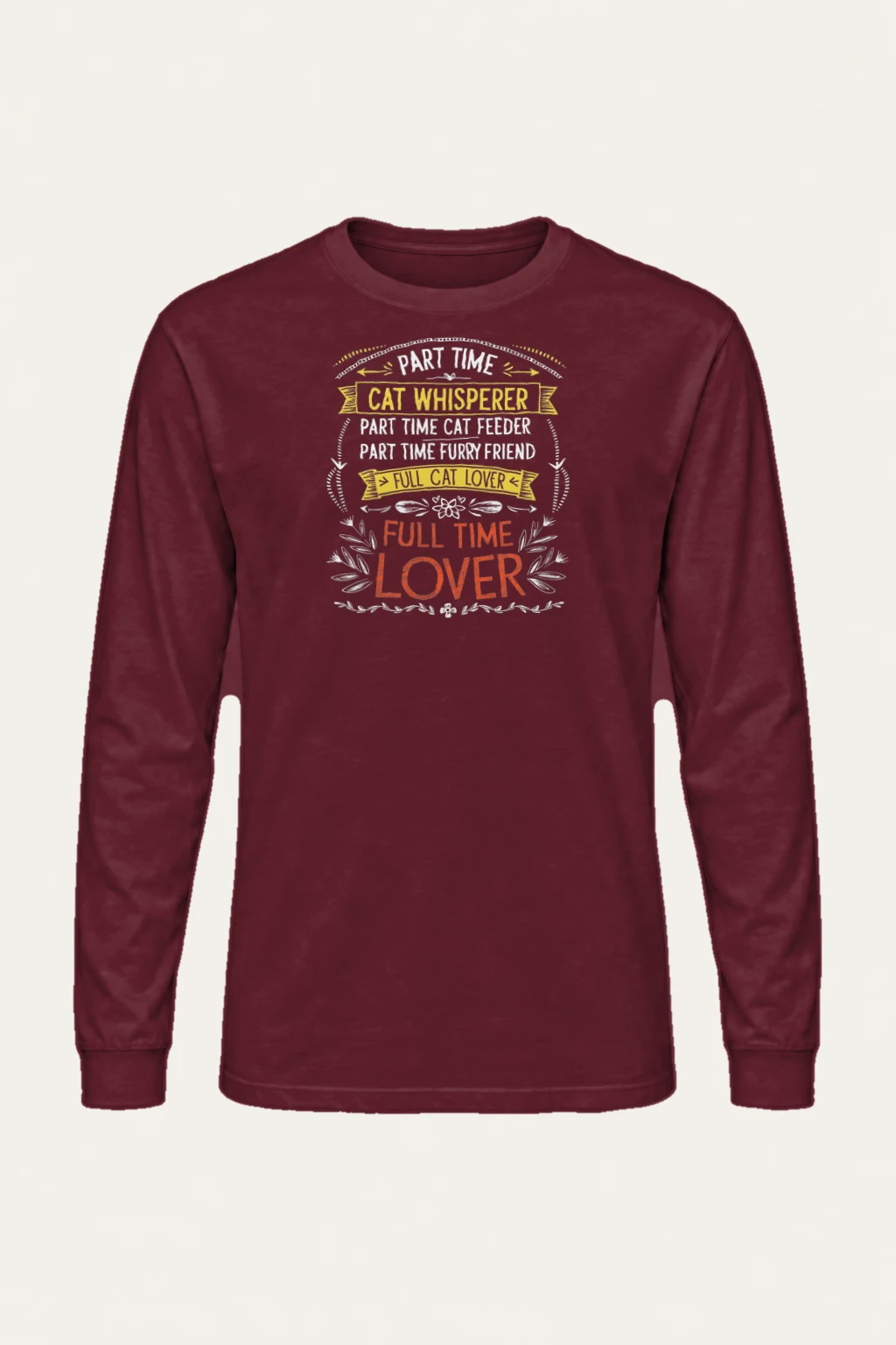 "Full Time Cat Lover" Unisex Longsleeve T-shirt | Gildan 2400