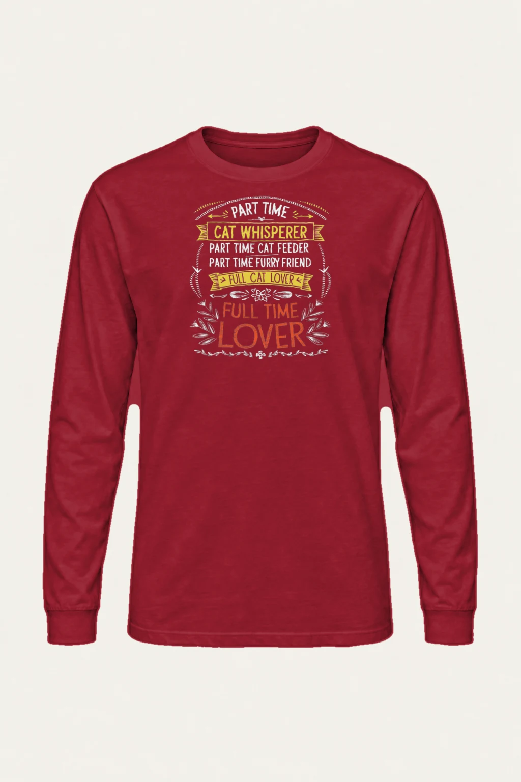"Full Time Cat Lover" Unisex Longsleeve T-shirt | Gildan 2400