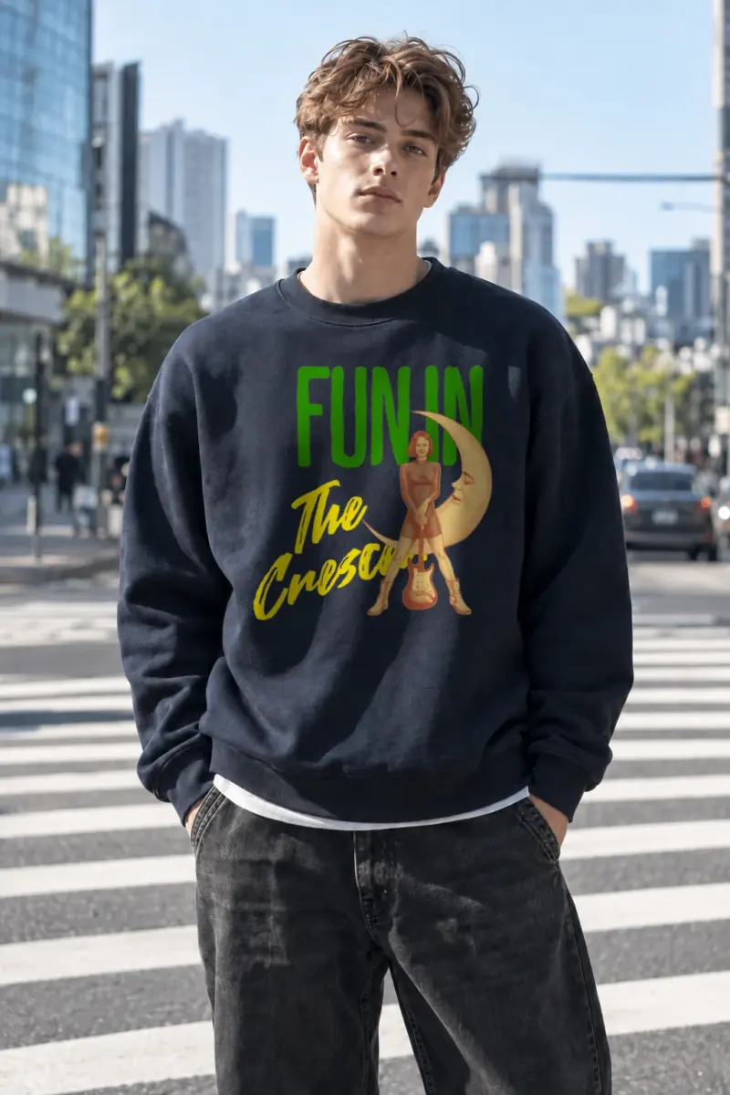 “Fun In The Crescent” Heavy Blend Unisex Crewneck Sweatshirt | Gildan 18000
