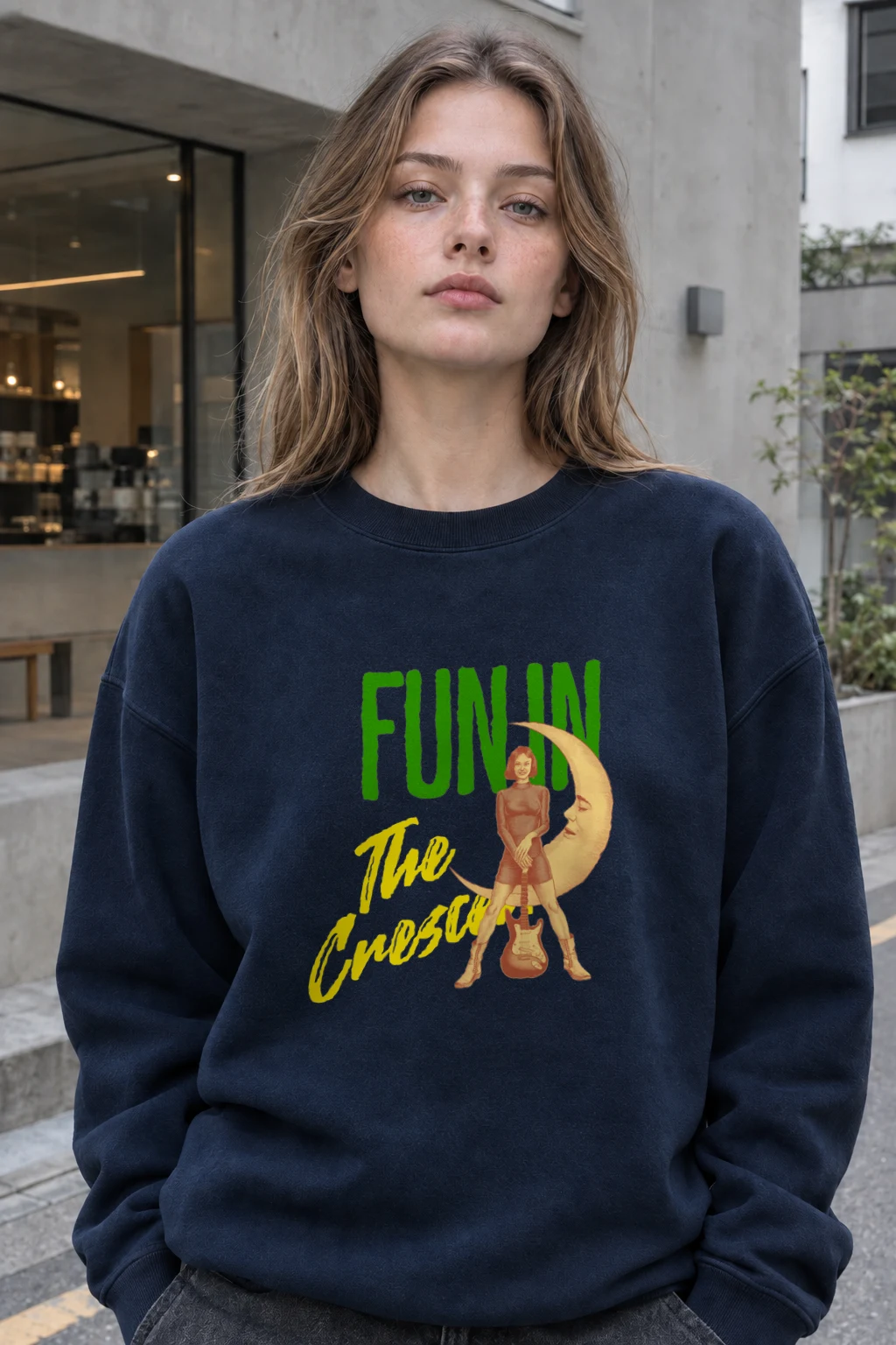 "Fun In The Crescent" Heavy Blend Unisex Crewneck Sweatshirt | Gildan 18000