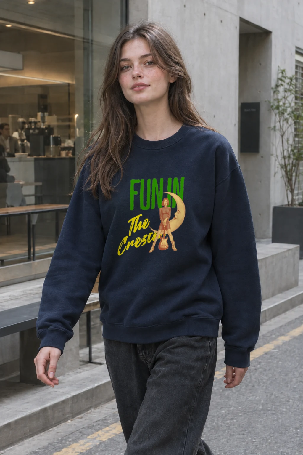 "Fun In The Crescent" Heavy Blend Unisex Crewneck Sweatshirt | Gildan 18000
