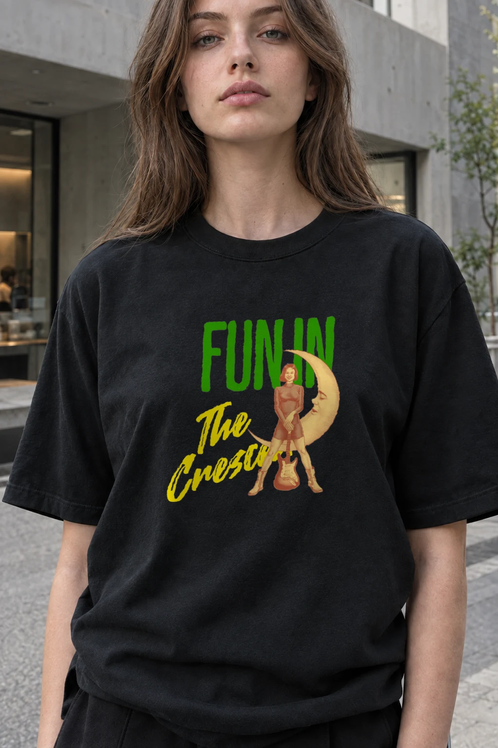 "Fun In The Crescent" Heavyweight Unisex Crewneck T-shirt | Gildan 5000