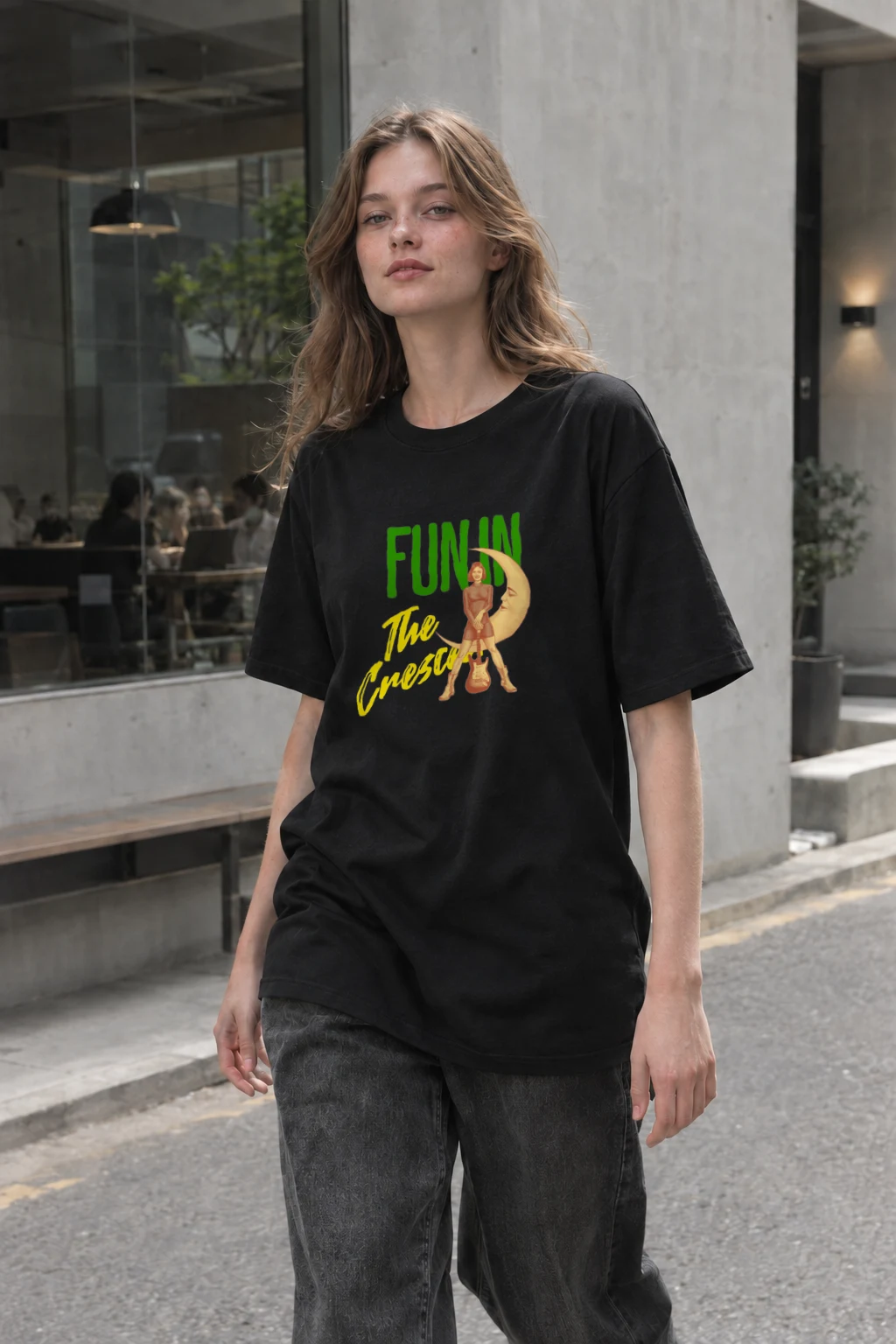"Fun In The Crescent" Heavyweight Unisex Crewneck T-shirt | Gildan 5000