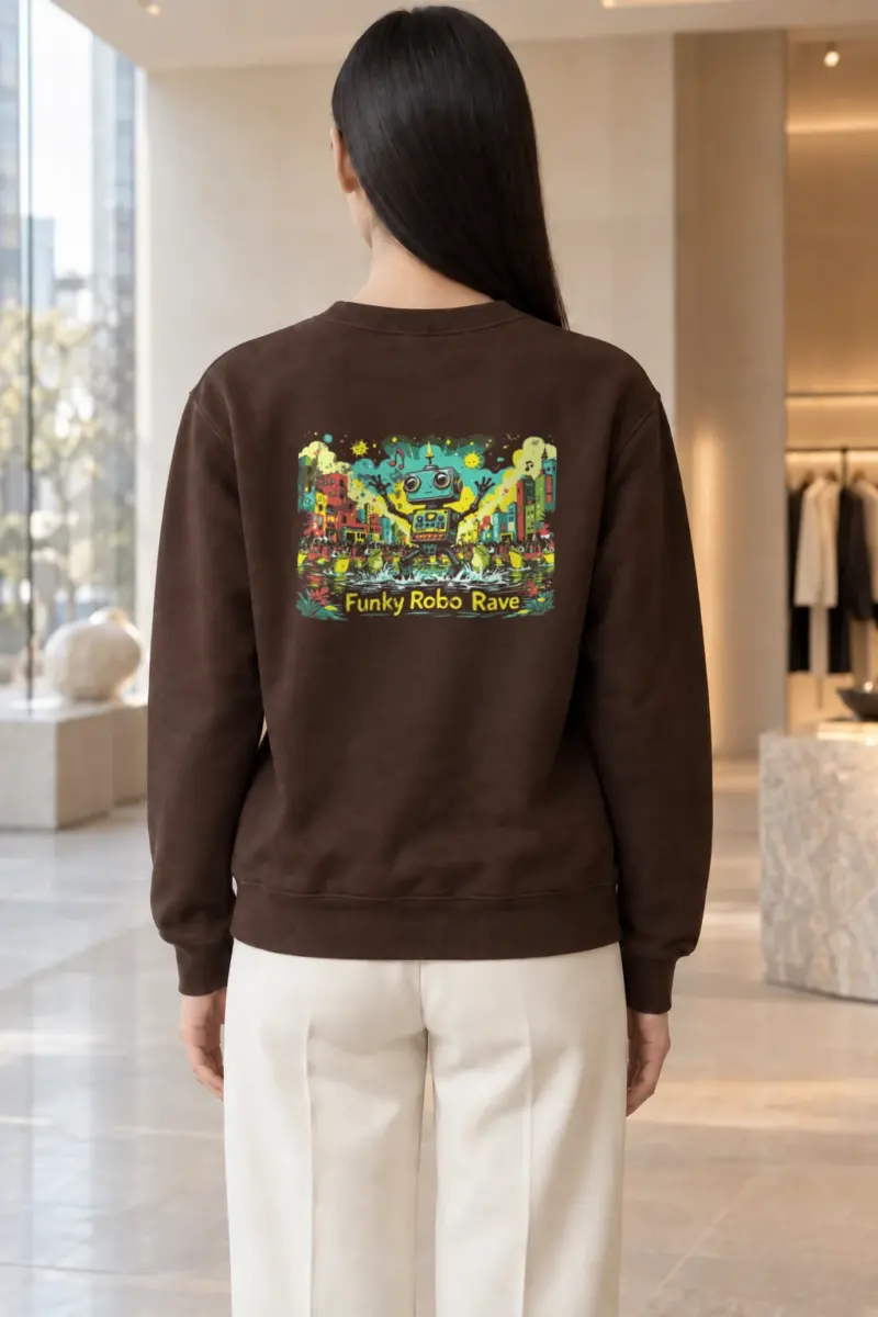 "Funky Robo Rave" Heavy Blend Unisex Crewneck Sweatshirt | Gildan 18000