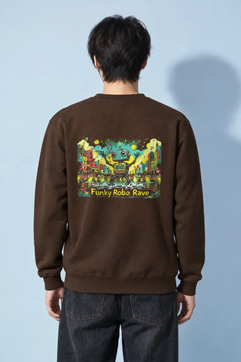 "Funky Robo Rave" Heavy Blend Unisex Crewneck Sweatshirt