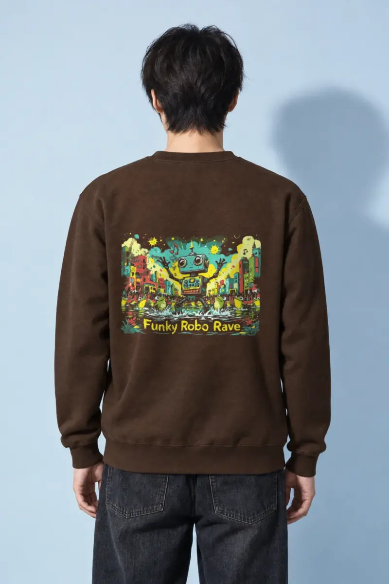 "Funky Robo Rave" Heavy Blend Unisex Crewneck Sweatshirt