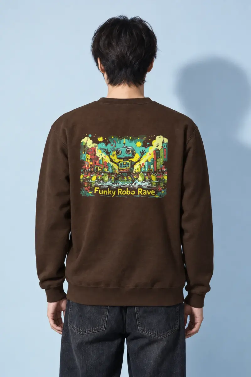 "Funky Robo Rave" Heavy Blend Unisex Crewneck Sweatshirt