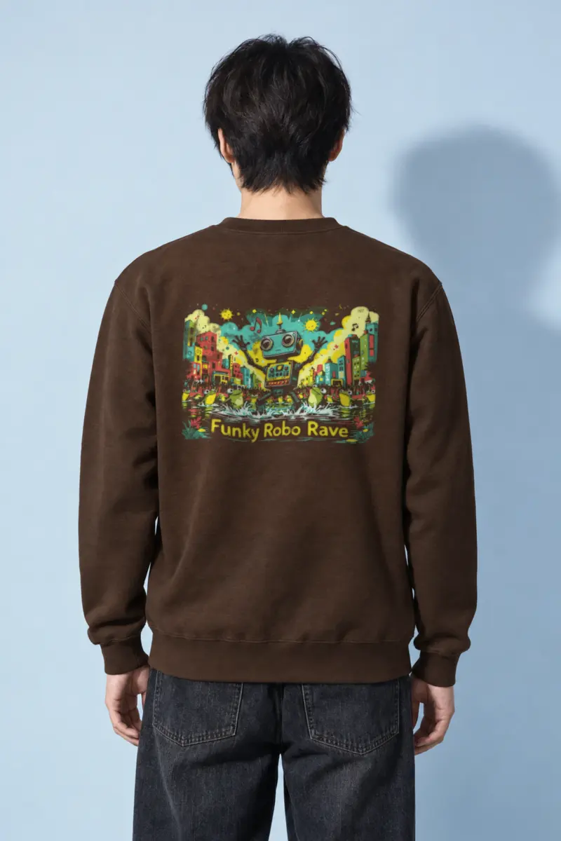 "Funky Robo Rave" Heavy Blend Unisex Crewneck Sweatshirt