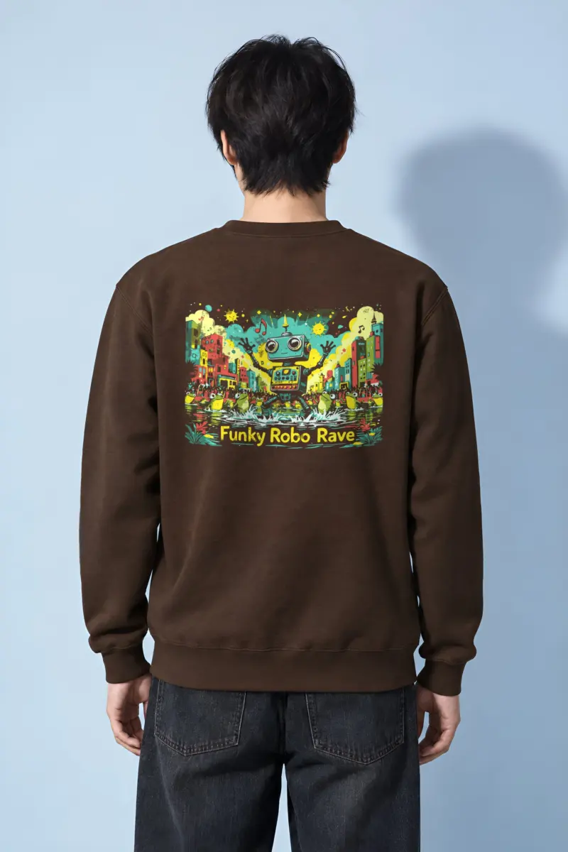 "Funky Robo Rave" Heavy Blend Unisex Crewneck Sweatshirt