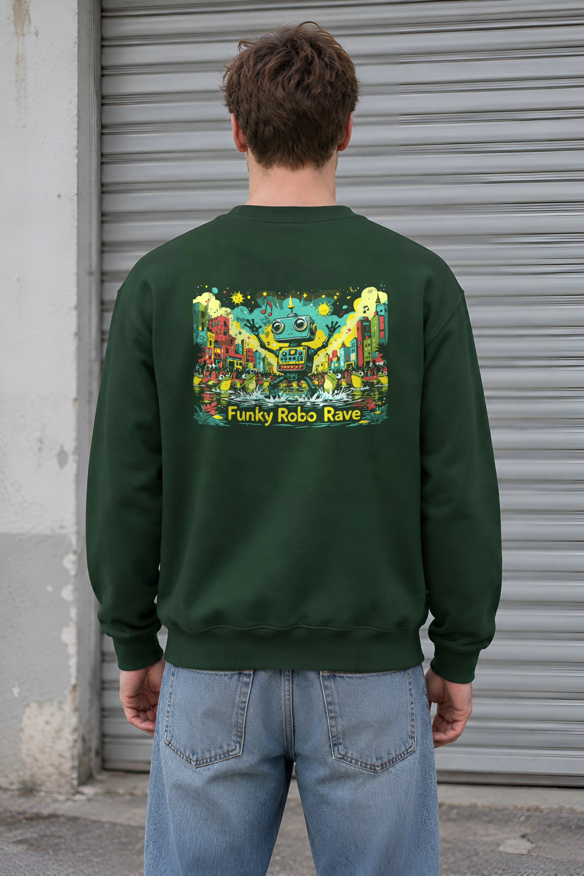 "Funky Robo Rave" 1 Crewneck Sweatshirt