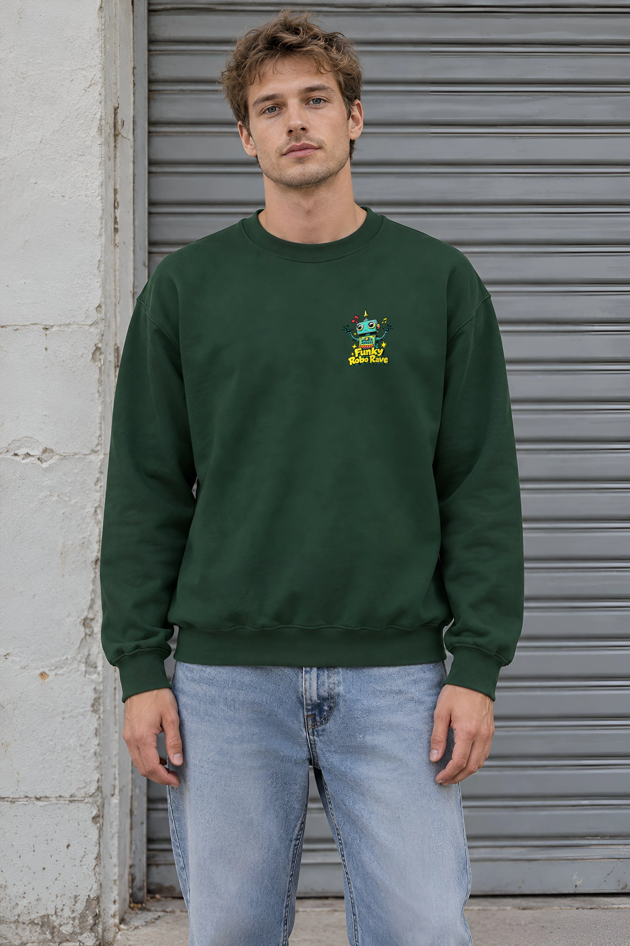 "Funky Robo Rave" 1 Crewneck Sweatshirt
