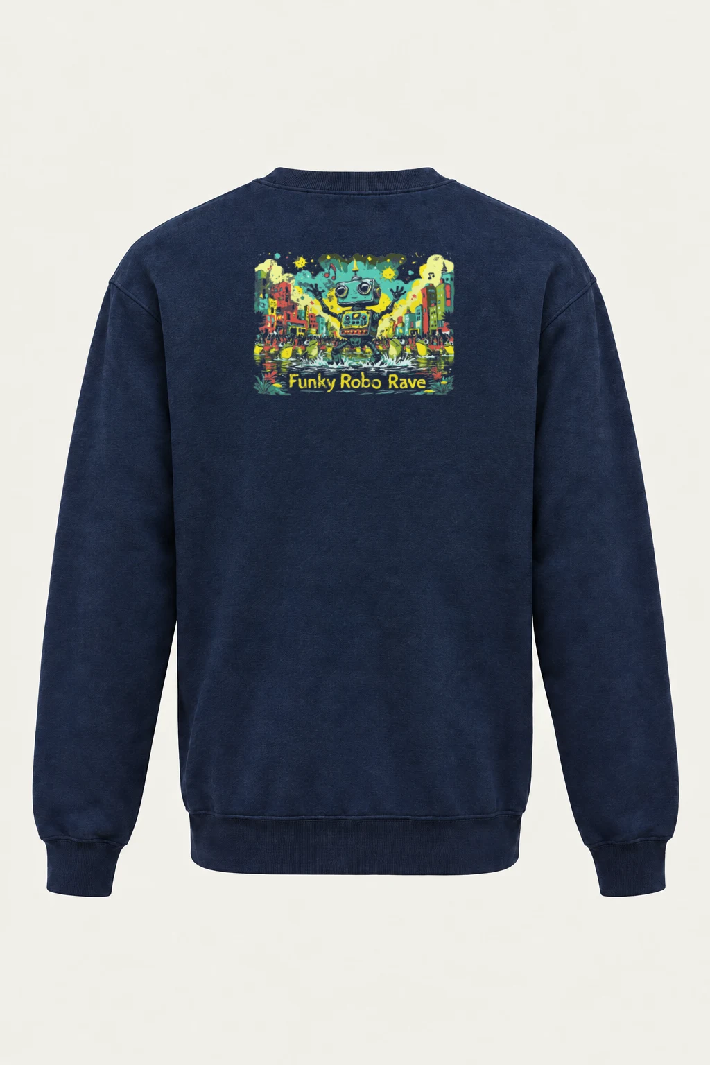 "Funky Robo Rave" Heavy Blend Unisex Crewneck Sweatshirt | Gildan 18000