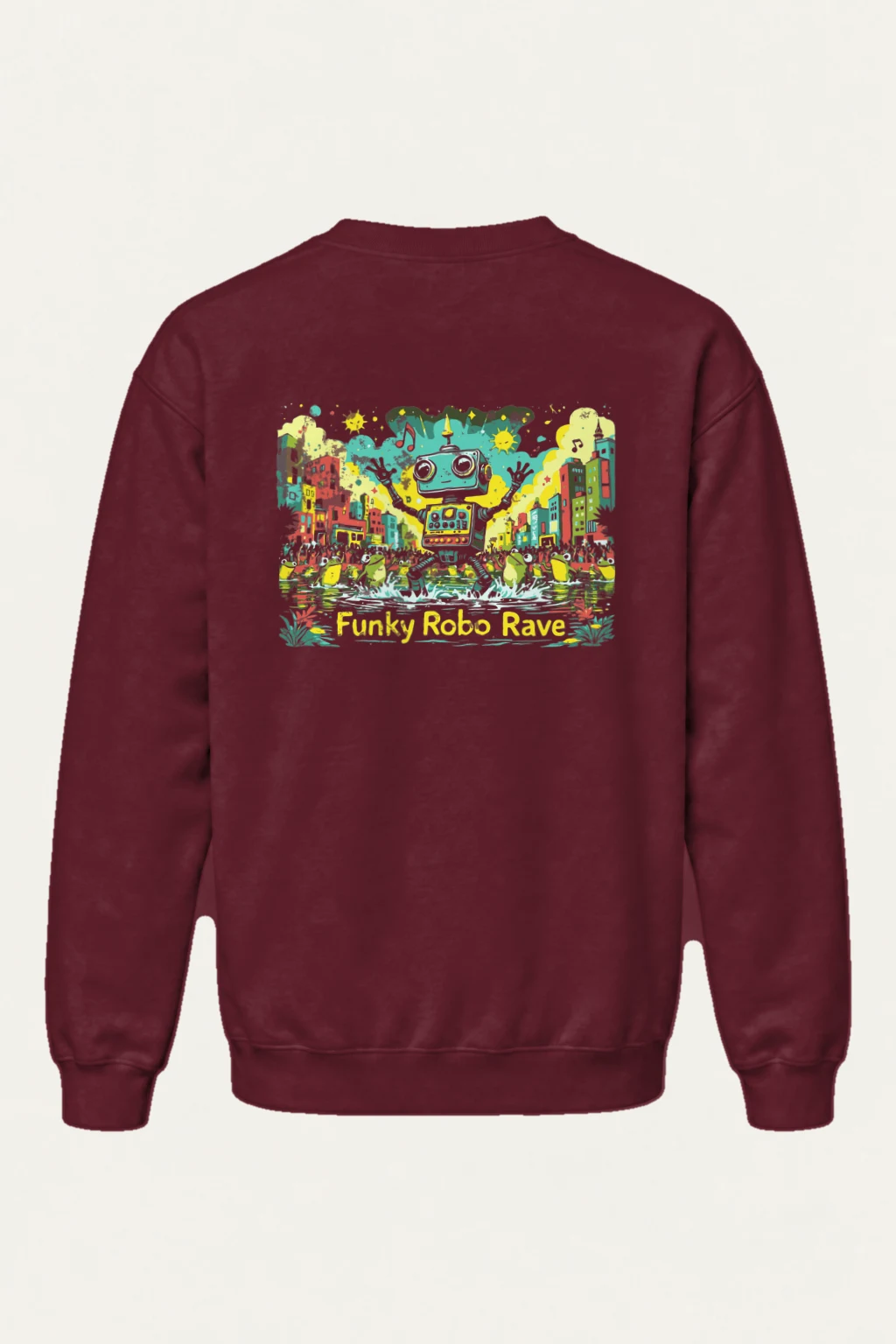 "Funky Robo Rave" Heavy Blend Unisex Crewneck Sweatshirt | Gildan 18000