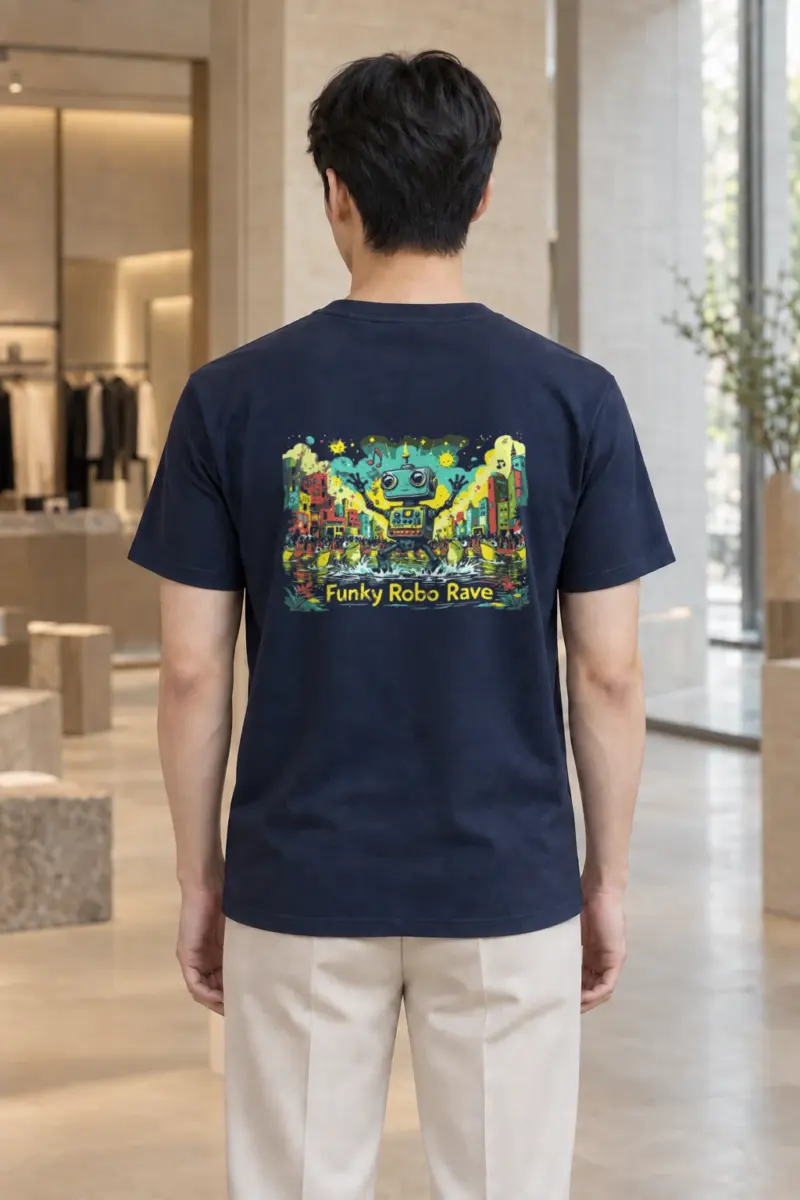 "Funky Robo Rave" Heavyweight Unisex Crewneck T-shirt | Gildan 5000
